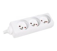 DEXLAN Multiprise 3 prises sans interrupteur blanche - 0,8 m