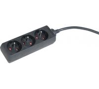 Dexlan Multiprise 3 prises sans interrupteur 4,0 m Noire