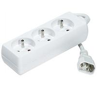 Dexlan Multiprise onduleur 3 prises - fiche IEC C14 - cordon 0,8 m - blanche
