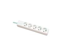 DEXLAN Multiprise 5 prises sans interrupteur blanche - 1,5 m