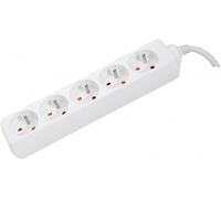 DEXLAN Multiprise 5 prises sans interrupteur blanche - 4,0 m