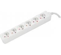 DEXLAN Multiprise 6 prises sans interrupteur blanche - 4,0 m