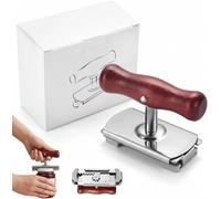 Dexpally Ouvre-Bocal et Ouvre Boîte Réglable en Acier Inoxydable - Poignée en Bois Ergonomique - Pour Seniors, Arthrite et Mains Faibles - Convient Aux Bocaux Ø 1 à 10 Cm