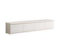 Meuble TV 4 Portes Laqué Blanc Brillant - DEYTON -