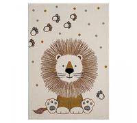 DEZENCO Tapis Enfant 160x230cm, Tapis Salon Tapis Ecru, Tapis Rectangulaire, 9598