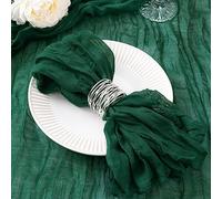 DeZerlor Lot de 30 serviettes de table en étamine vert émeraude pour mariage, fête prénuptiale, fête prénatale, fête de Noël - 53,3 x 53,3 cm