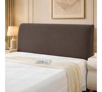 DEZYPZAM Housse de Tête de Lit Extensible Universelle | Couvre Tête De Lits Antipoussière | Protection Chambre pour Lits King Size, Double, Simple et Grand Lit (Marron Clair,120 cm)