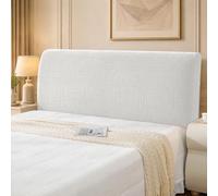DEZYPZAM Housse de Tête de Lit Extensible Universelle | Couvre Tête De Lits Antipoussière | Protection Chambre pour Lits King Size, Double, Simple et Grand Lit (Blanc,120 cm)