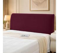 DEZYPZAM Housse de Tête de Lit Extensible Universelle | Couvre Tête De Lits Antipoussière | Protection Chambre pour Lits King Size, Double, Simple et Grand Lit (Rouge Vin,180 cm)