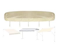 DFEO@MF Housse De Protection pour Auvent de Jardin, Housse de Protection pour Store Banne Manuel Rétractable pour Terrasse, Anti-poussière Étanche Contre la Neige et la Pluie (3.5m,Beige)