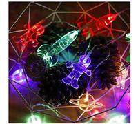 DFftueRTE guirlandes lumineuses, Guirlande lumineuse créative en forme de fusée spatiale | Lampe(Colorful,6.5FT(10LED))