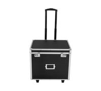 DFGRGRV BoîTe à Alliage D Aluminium Aluminum Alloy Portable Storage Box | Dual Password Security Lock File Case Equipped With Telescopic Handle And Rolling Wheels