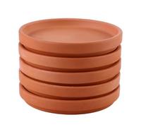 DFGRGRV Coupelle Pot De Fleur 5Pcs Ceramic Flowerpot Saucers Square Plant Pot Holder Drainage Tray for Indoor Garden Decor Succulent Planter Accessory
