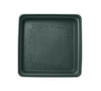 DFGRGRV Coupelle Pot De Fleur Flowerpot Tray Plant Saucer Square High Density Plastic Drip Tray Indoor Outdoor Garden Pots Overwatering Prevention Saucer(Atrovirens 27cm)