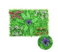 DFGRGRV Gazon Artificiel Tapis de Gazon Milan Artificiel 40x60cm, 1 pièce, décoration de pelouse, Simulation de Plantes en Plastique, Mur de Fond de Mariage, hôtel, Maison(Green2)