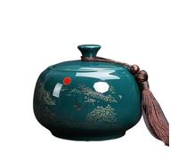 DFHS46JK Bocaux de cuisine Ceramic Tea Canister With Airtight Lid Kichen Storage Container For, Coffee, Nuts, Spice, Sugar pour le sucre(Green)