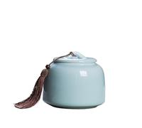 DFHS46JK Bocaux de cuisine Ceramic Tea Canister With Airtight Lid Storage Container Tins For, Coffee, Nuts, Spice, Sugar pour le sucre(Blue)