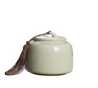 DFHS46JK Bocaux de cuisine Ceramic Tea Canister With Airtight Lid Storage Container Tins For, Coffee, Nuts, Spice, Sugar pour le sucre(Yellow)