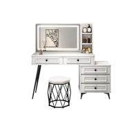DFHS46JK Commode Ensemble de Coiffeuse, Commode, Table Maquillage for Chambre à Coucher avec Miroir Rangements(Grand)