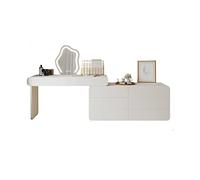 DFHS46JK Commode Faire Un Ensemble de vanité avec Coiffeuse Miroir 6 tiroirs coulissants Rangements(Petit)