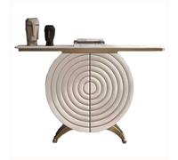 DFHS46JK Table étroite Canapé en Bois étroit marbre Artificiel avec Armoire de Rangement(Petit)
