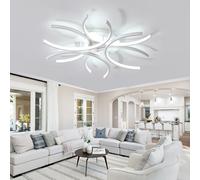 Dfiacn Smart Suspension Luminaire Salon et Telecommande et APP, Créatif Plafonnier LED Dimmable avec Fonction Mémoire Aucun Scintillement Protection Oculaire Lampe de Plafond Bureau Cuisine-80CM
