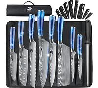 Dfito Set Couteaux de Cuisine avec Sac à Rouleaux, 8 pièces Couteau Cuisine | Professionnel Couteau Cuisine set en acier inoxydable à haute teneur en carbone