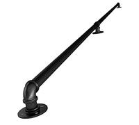 DFJU Mains courantes et garde-corps pour escaliers noirs | Supports de main courante pour escaliers Kit de support pour garde-corps | Main courante en tubes d'acier ronds pour garde-corps pour