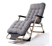 DFrywdgSEY Fauteuil inclinable Pliable, Chaise de Bureau Siesta Bed, Chaise Plage, Loisirs, 178 x 52 30 cm, Durable(Gray+Mat)