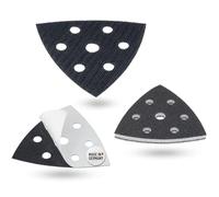 DFS Kit d'accessoires pour ponceuse delta - 3 compartiments - Support de protection - Disque auto-agrippant autocollant de rechange pour plaque abrasive 93 x 93 x 93 mm - 6 trous
