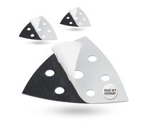 DFS Lot de 3 bandes auto-agrippant de rechange pour ponceuse delta 93 x 93 x 93 mm, 6 trous, [Lot de 3] Triangle auto-adhésif pour papier abrasif triangulaire