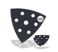 DFS Lot de 3 patins de protection pour ponceuse delta 93 x 93 x 93 mm, 6 trous [Lot de 3] Tampons de protection auto-agrippant pour une meilleure adhérence du papier abrasif triangulaire