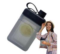 Dgayaeic Bouteille plate, bouteille d'eau plate pour sac à main | Bouteille d'eau rectangulaire de 450 ml - Tasse potable étanche et de poche, bouteille de poche transparente compacte pour