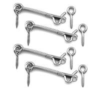 DGHAOP Lot de 4 crochets à ressort en acier inoxydable et œillets de sécurité de 7,6 cm