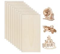 DGN Lot de 10 Feuilles de Bois de Balsa, 200x100x2 mm Feuilles de Tille | Panneau de Contreplaqué de 2 mm, Plaques de Contreplaqué, Contreplaqué Non Fini pour Pyrogravure, Modélisme et Bricolage