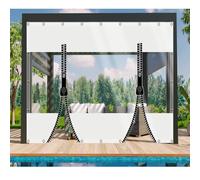 DGSFES Bâche de Protection Exterieur Bache Transparente avec œIllets 1,8mx2,4m,600g/m² Bache Epaisse PVC Impermeable avec 2 Porte Fermeture Eclair pour Terrasse Serre Jardin Pergola Poule