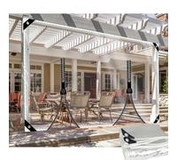 DGSFES Bâche de Protection Exterieur Bache Transparente avec œIllets 2,1mx2,4m,600g/m² Bache Epaisse PVC Impermeable avec 2 Porte Fermeture Eclair pour Terrasse Serre Jardin Pergola Poule