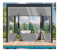DGSFES Bâche de Protection Exterieur Bache Transparente avec œIllets 2,1mx2,4m,600g/m² Bache Epaisse PVC Impermeable avec 2 Porte Fermeture Eclair pour Terrasse Serre Jardin Pergola Poule