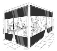 DGSFES Bâche de Protection Exterieur Bache Transparente avec œIllets 2,2mx4,2m,600g/m² Bache Epaisse PVC Impermeable avec 1 Porte Fermeture Eclair pour Terrasse Serre Jardin Pergola Poule