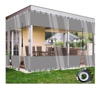 DGSFES Bâche Pergola Transparente sur Mesure - Bâche de Protection Extérieure Imperméable Renforcée avec Œillets Fermeture éclair- pour Terrasse, Serre, Poulailler, Piscine