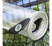 DGSFES Bâche Transparente 2,1mx2,5m,Protection Pergola Hiver avec Oeillets | Bache PVC de Protection Exterieur Imperméable Sur Mesure,420 g/m² pour Terrasse, Serre, Plantes, Mobilier Jardin