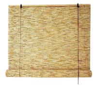 DGSFES Naturel Store à Rouleau en Bambou Exterieur,Interieur Occultant Rideau de Roseau,Stores en Bambou Rideau de Paille,Respirant/Pare-Soleil,Personnalisable,60x180cm/24x71in(WxH)