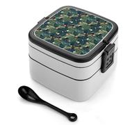 Dgsxynth Boîte à bento avec palmier hawaïen, 2 couches avec poignée