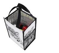 Dgsxynth Sac à déjeuner avec poches extérieures, motif léopard des neiges pour le travail, le pique-nique, les voyages