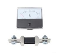 DH-670 Ampèremètre analogique CC avec shunt, compteur de courant de panneau de 200 A/300 A, jauge industrielle en plastique noir pour tableau de bord pour armoire de courant pour (200 A)