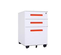Dh2yjnbf3 Bureau Classeur Mobile en Acier coloré sous Le Bureau, Meuble de Rangement épais à Trois tiroirs avec roulettes Meuble de Rangement