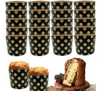 DHER 20 pcs Moule à Panettone Moule de cuisson panettone 90 * 85 mm | Moule de cuisson panettone haute Porte-papier à gâteau Panettone résistant aux hautes températures gobelet en papier