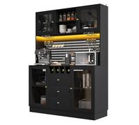 DHHU Buffet Cuisine,Buffet Haut de Cuisine,Armoire de Salon Moderne,Buffet Salle a Manger,Meuble de Rangemen avec éclairage LED