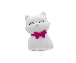 DHINK - Veilleuse LED Chat - Lampe de nuit silicone pour chambre Bébé et Enfant - Lampe chevet Enfant - Cadeau Naissance, Blanc