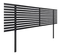DHOME Tête de lit en Bois MDF Recy vec Pieds Lit en Palettes Style Japonais Accessoires Inclus (Noir Solide, 160cm)